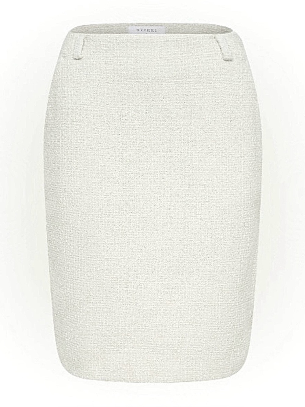 Meshki Addison Boucle Knee Length Skirt - Ivory NWT